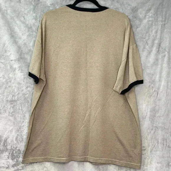 Vintage Grumpy Seven Dwarfs Disney Men's Ringer T-shirt SZ XXL Tan - Picture 5 of 10